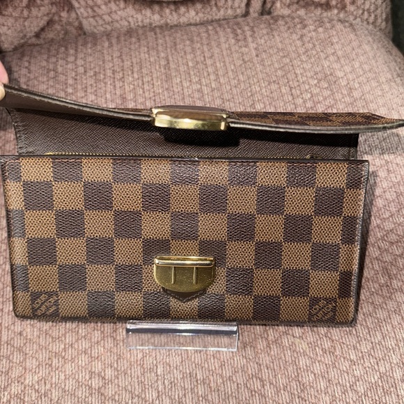 LOUIS VUITTON DAMIERE EBENE PORTEFEUILLE SISTINA LONG WALLET - Picture 7 of 9